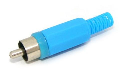RCA Plug Plastic Blue
